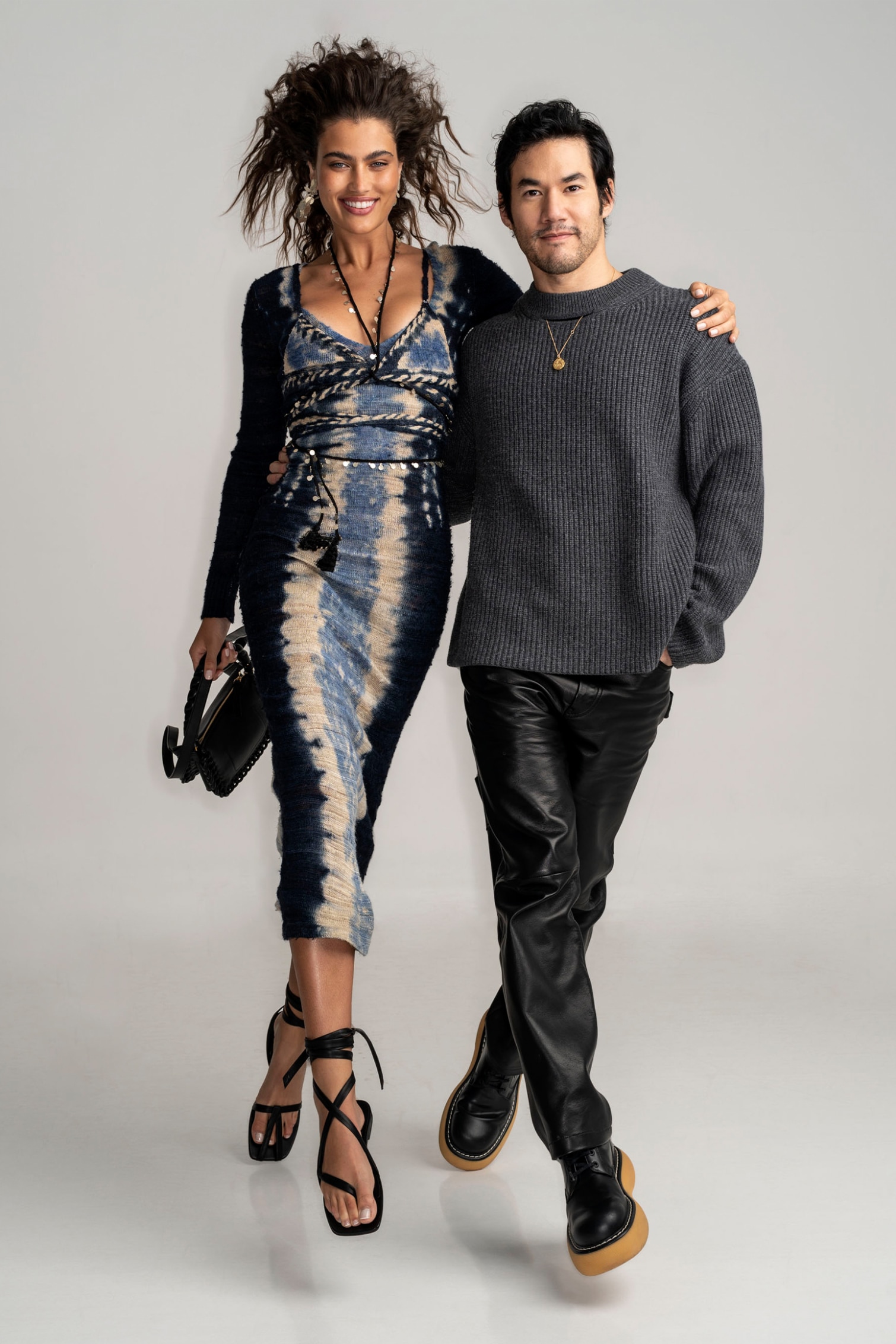 ALTUZARRA Meena Dress, Braided Bag & Asymmetrical Sandals.