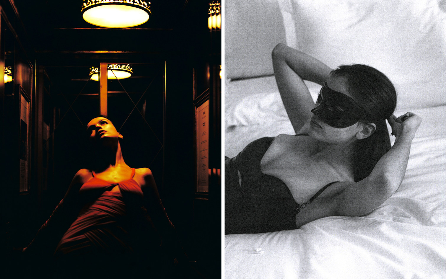 On Maria (left): DOLCE & GABBANA Dress. On Maria (right): VERSACE Dress.