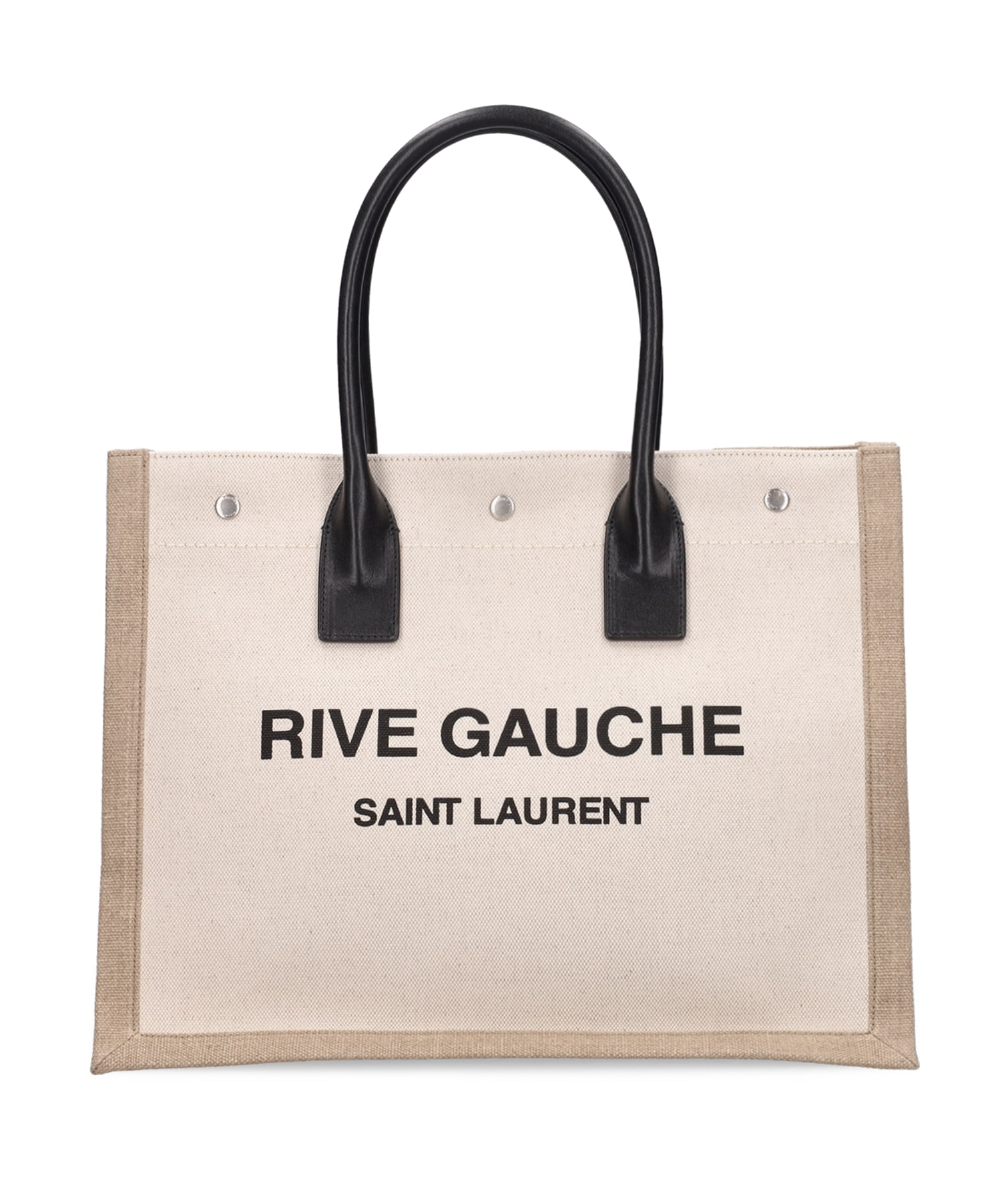 Borsa shopping Saint Laurent Rive Gauche Silver-colored metal studded details