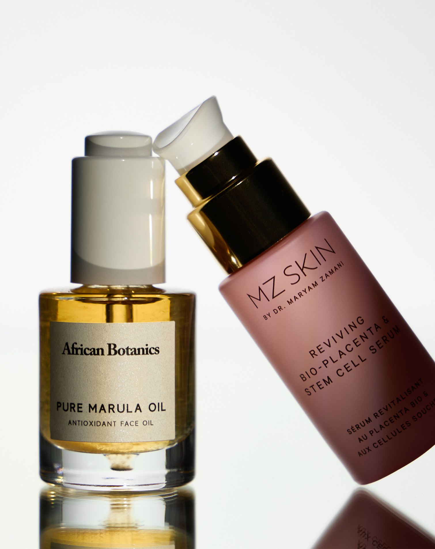 MZ Skin Serum and African Botanics Marula Oil