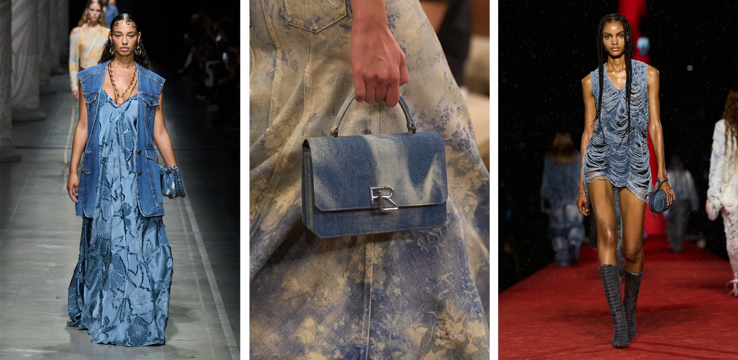 Total Denim Looks: dress, handbag and boots