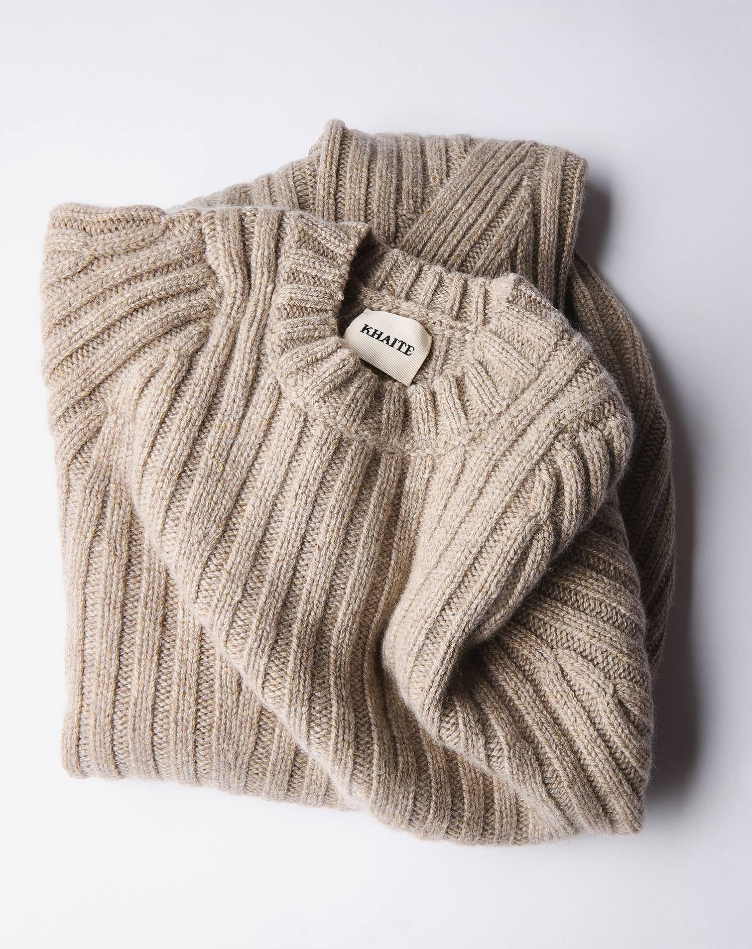 Maglione Khaite beige a coste