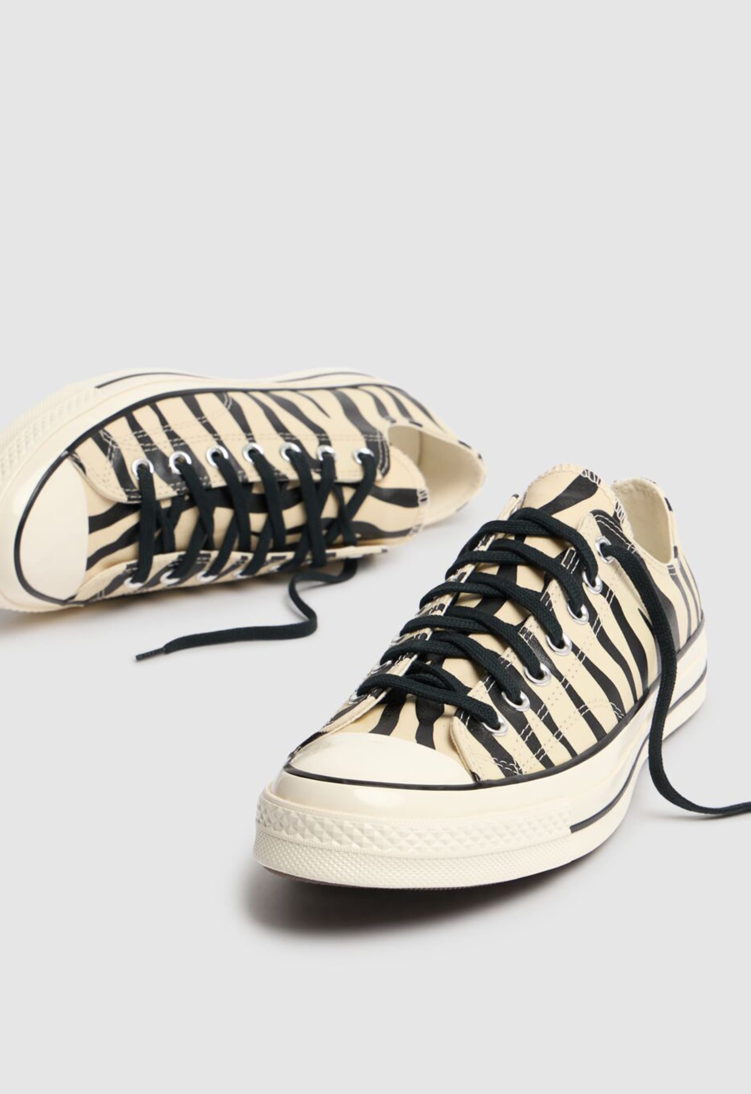 Zebra print coated canvas sneakers by Converse