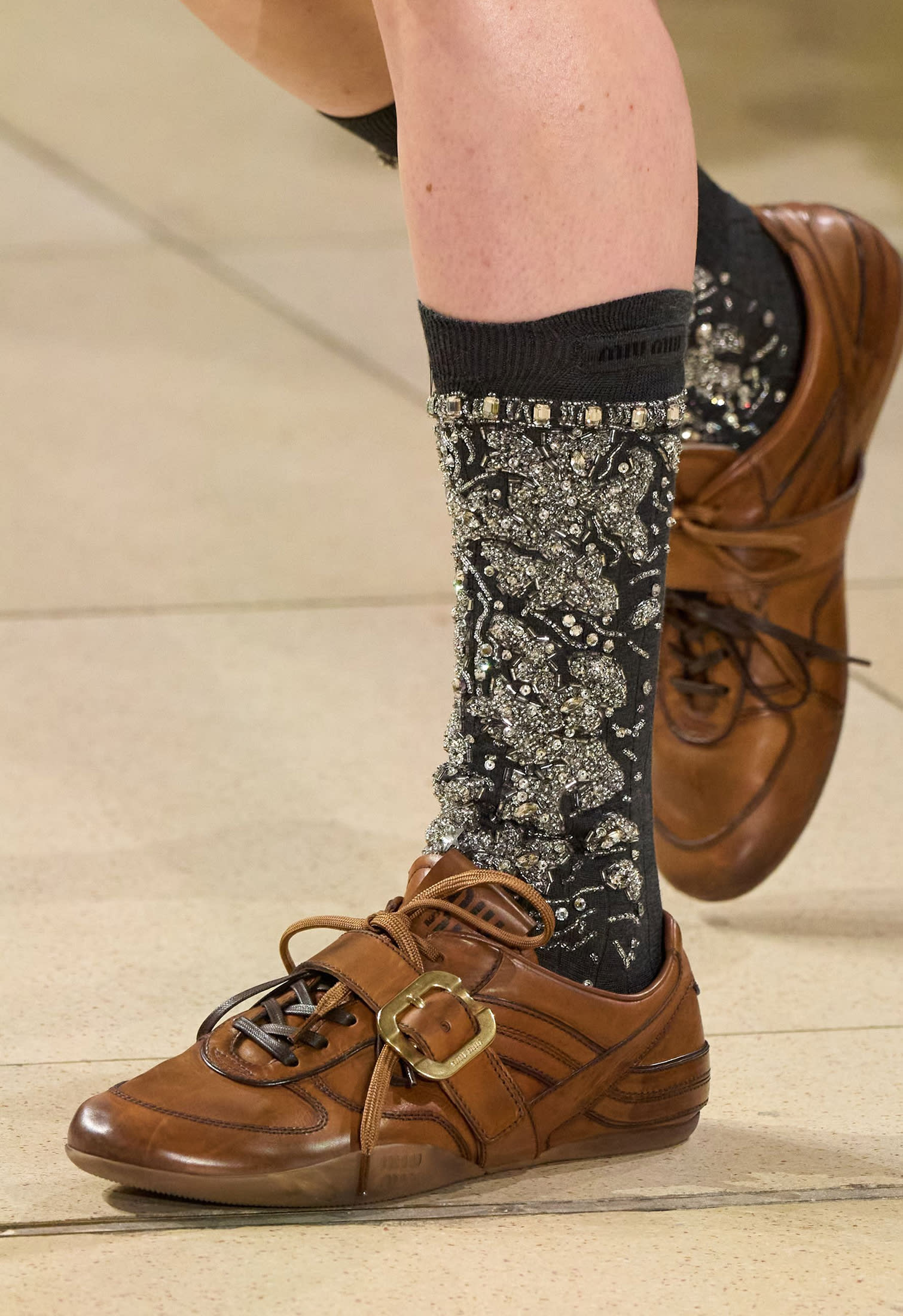 Chloé brown leather vintage sneakers