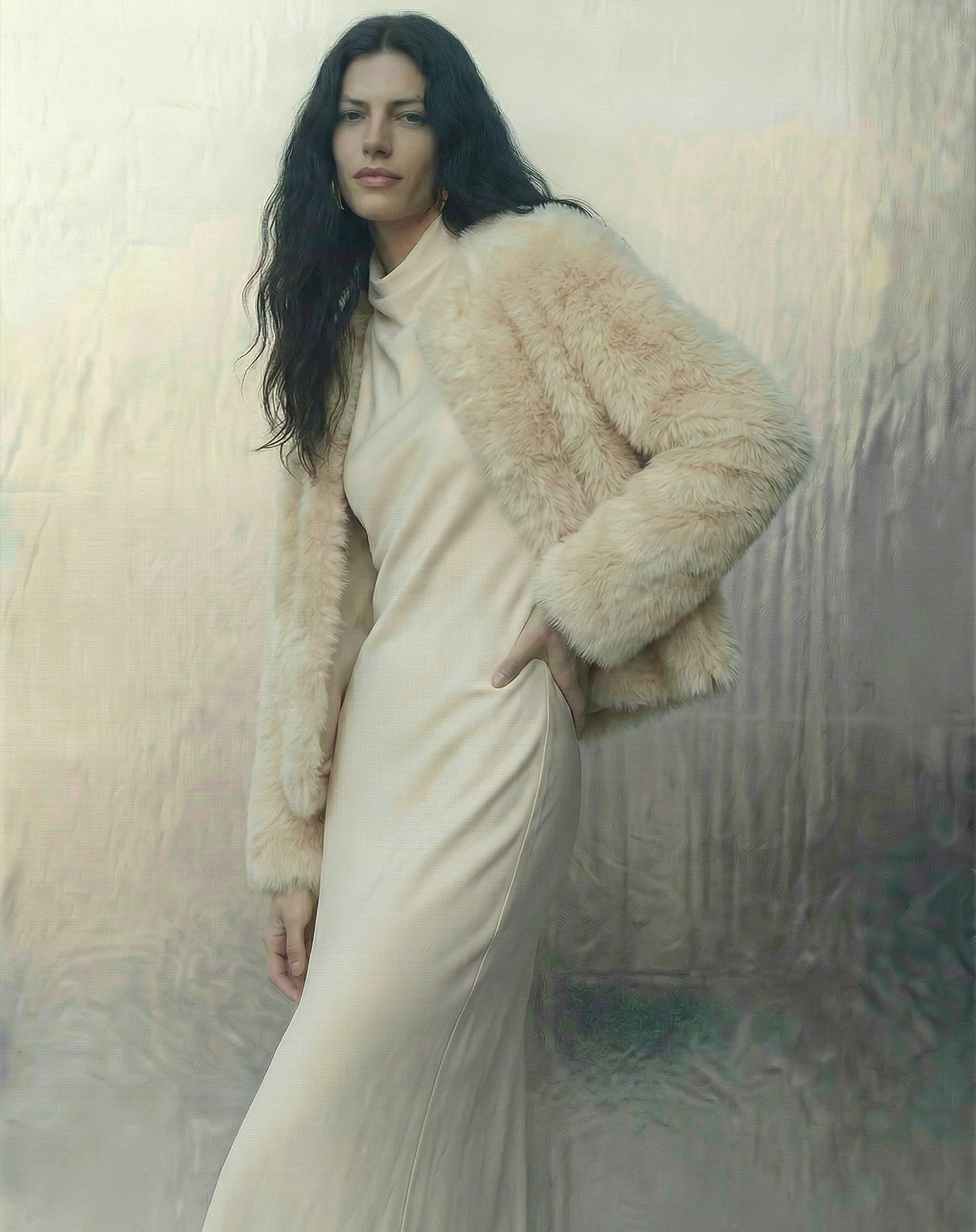 Modella con look total white LuisaViaRoma